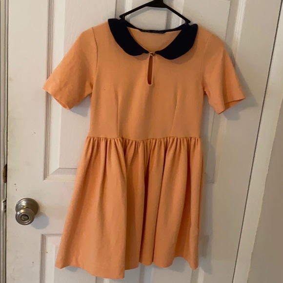 zara peach dress